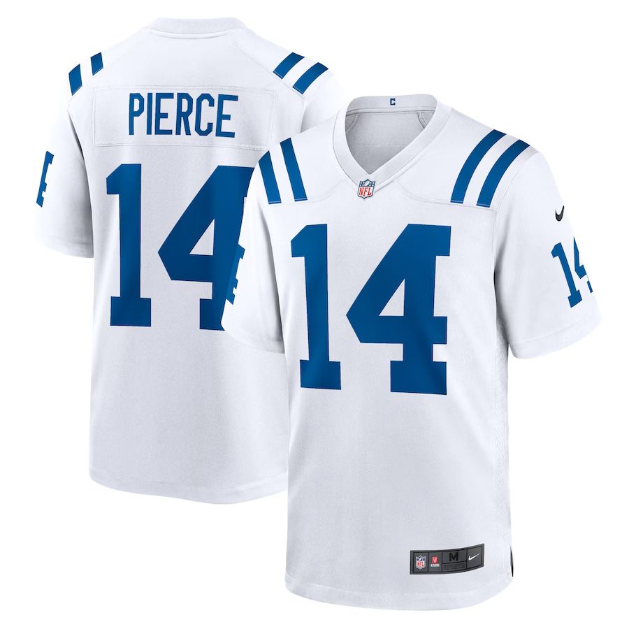 Men Indianapolis Colts #14 Alec Pierce Nike White Away Game Player NFL Jersey